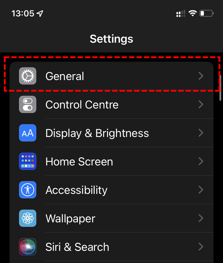 點擊setting - general